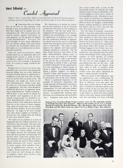 Guest Editorial-Candid Appraisal